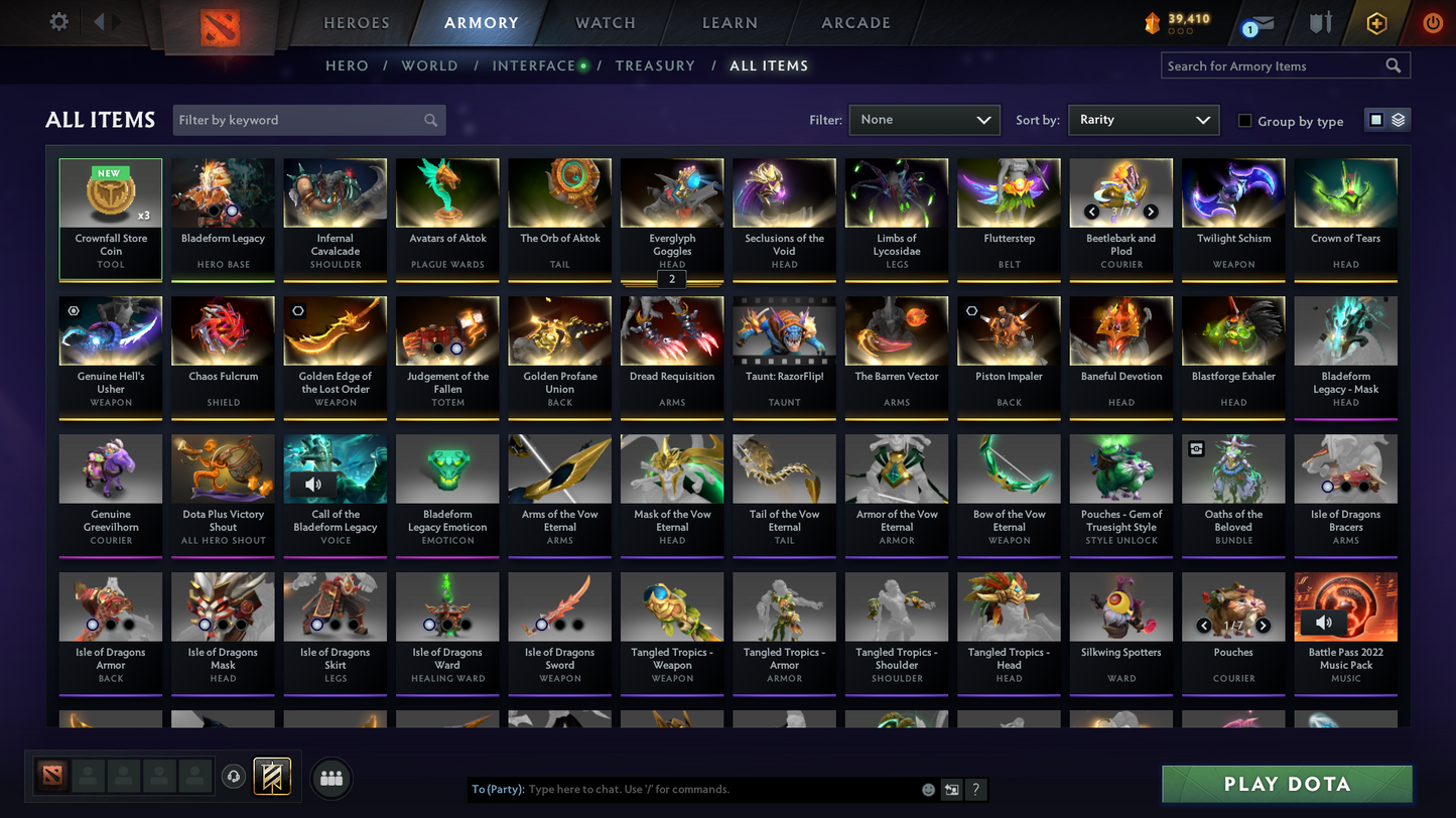 Guardian II | MMR: 1070 | Behavior Score: 8787 | Juggernaut Arcana | Mainpool | Many Immortals | Lifestealer Golden Immortals |