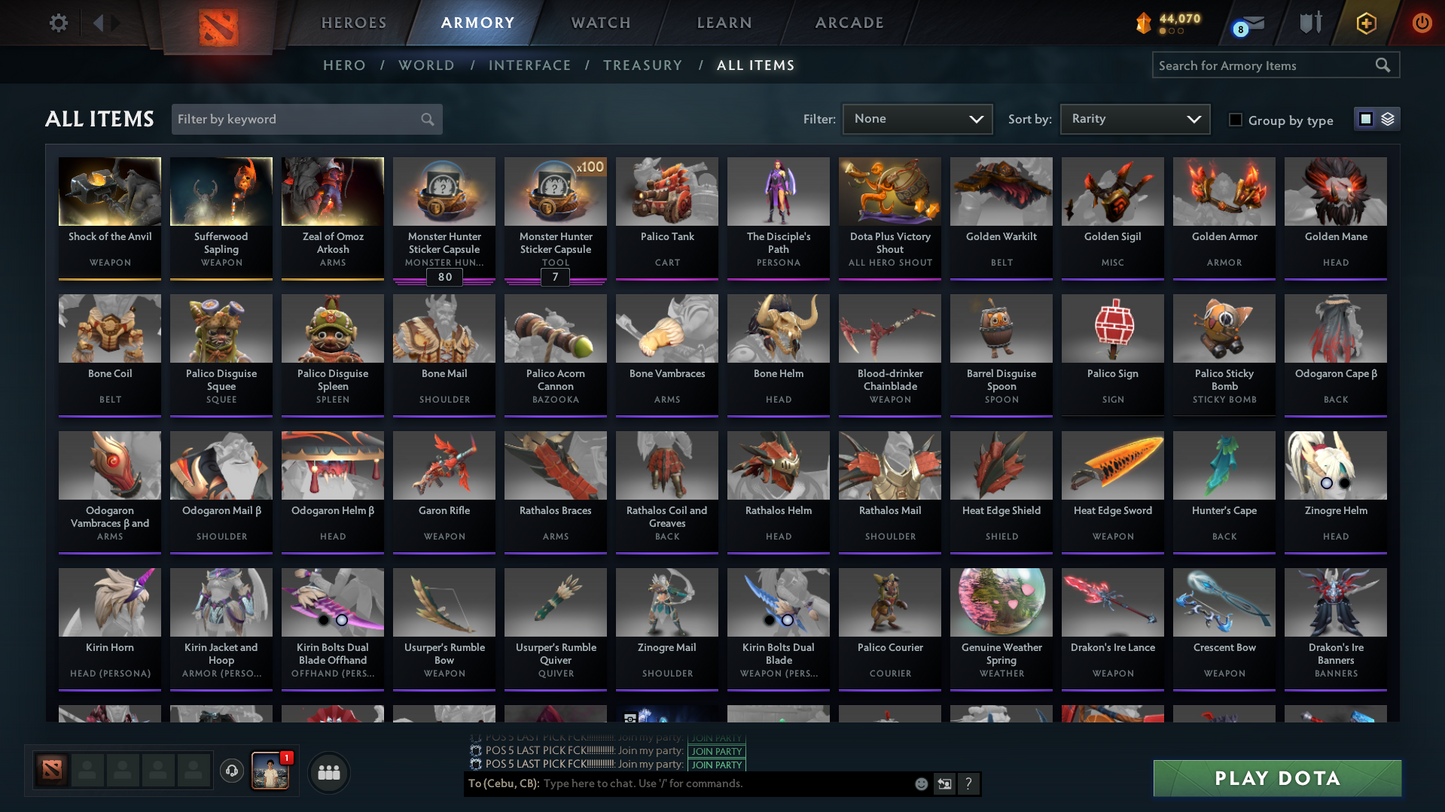 Guardian IV | MMR: 1146 - Behavior: 11849 | Trophy Level: 49 | Mainpool | Full Access | Hunter X Sets | Few Immortals | Quick Que