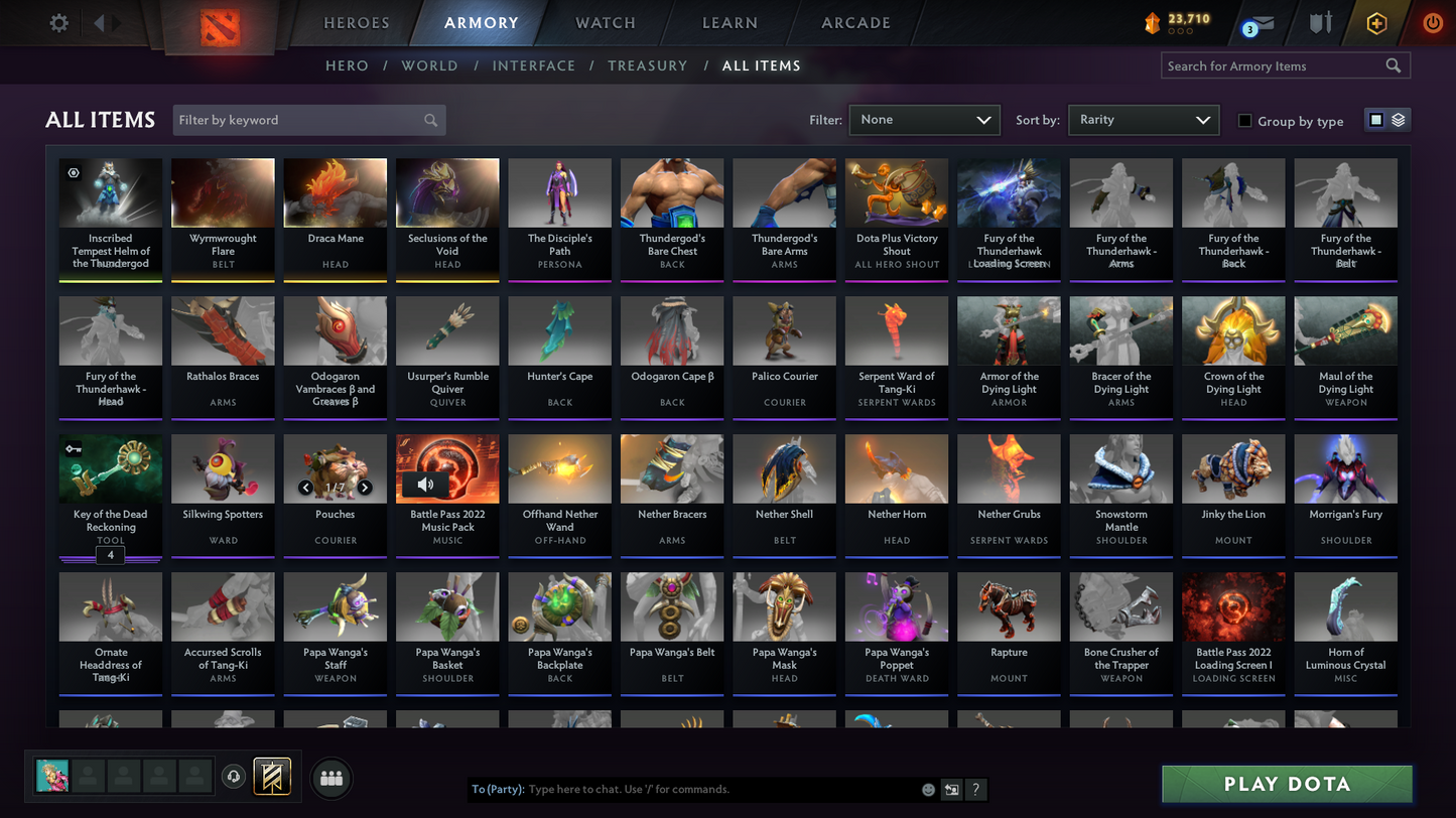 Archon II | Behavior Score: 9038 | Zeus Arcana | Anti-Mage Persona | Some Immortals Inside | Fast Queue | 39 Trophy Level | 500 Hours | Old Account | Full Access | Items Inside