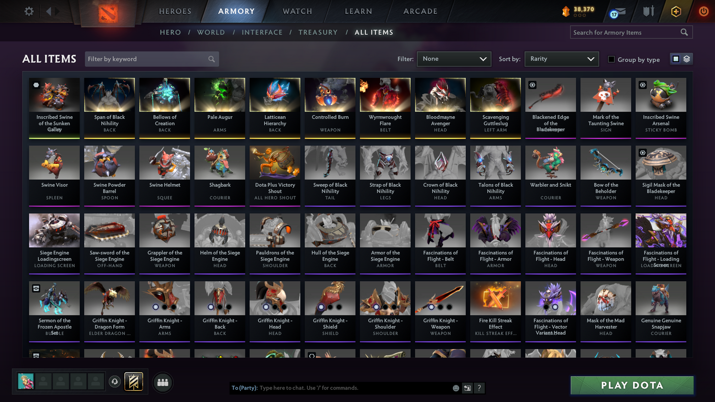 Ancient III | Behavior Score: 12000 | Techies Arcana | Several Immortals Inside | Mainpool Account | 620+ Hours | Fast Que | Full Access