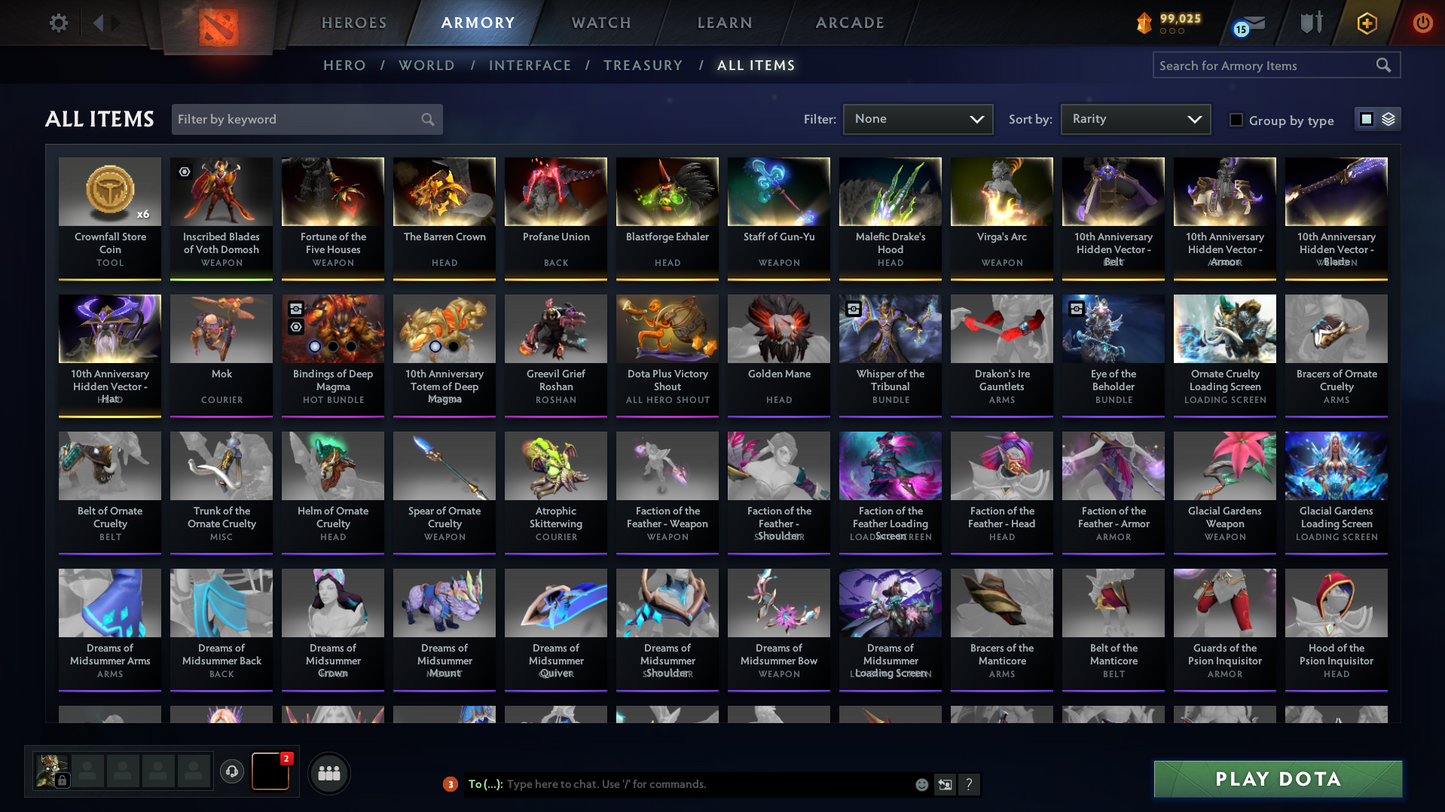 Archon I | Behavior Score: 7607 | LC Arcana | Immortals Inside | 4500 Hours | Trophy Level 70 | Mainpool | Quick Que | Many Items | 10th Anniv | Full Access