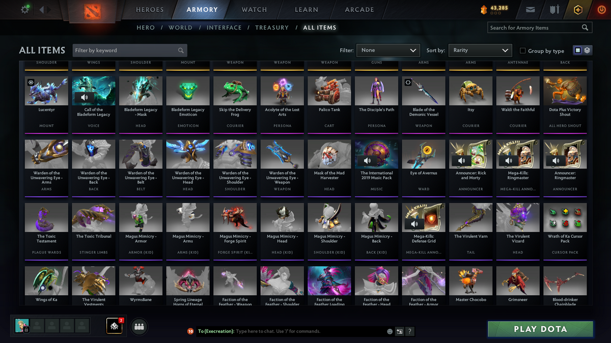 Immortal | 5814 | Behavior Score: 11153 | Juggernaut & Lina Arcana | Invoker, Antimage Persona | Many Many Immortals | Mainpool | Full Access | Super Quick Que | Old Account | Trophy level 61