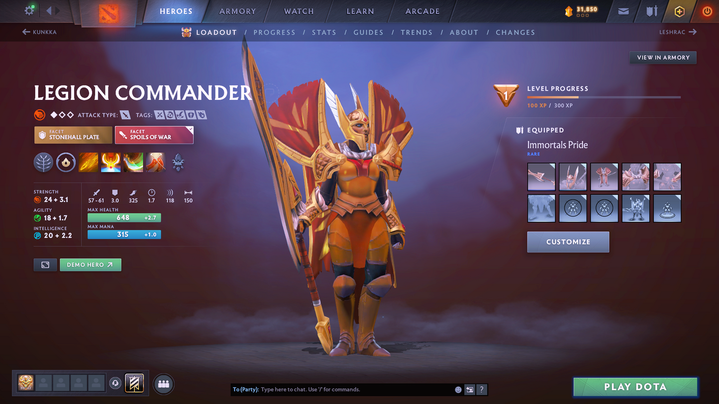 Guardian IV | MMR 1194 | Behavior 8821 | Zeus Arcana | Fully Stacked with Immortals and Exclusive Sets!!!
