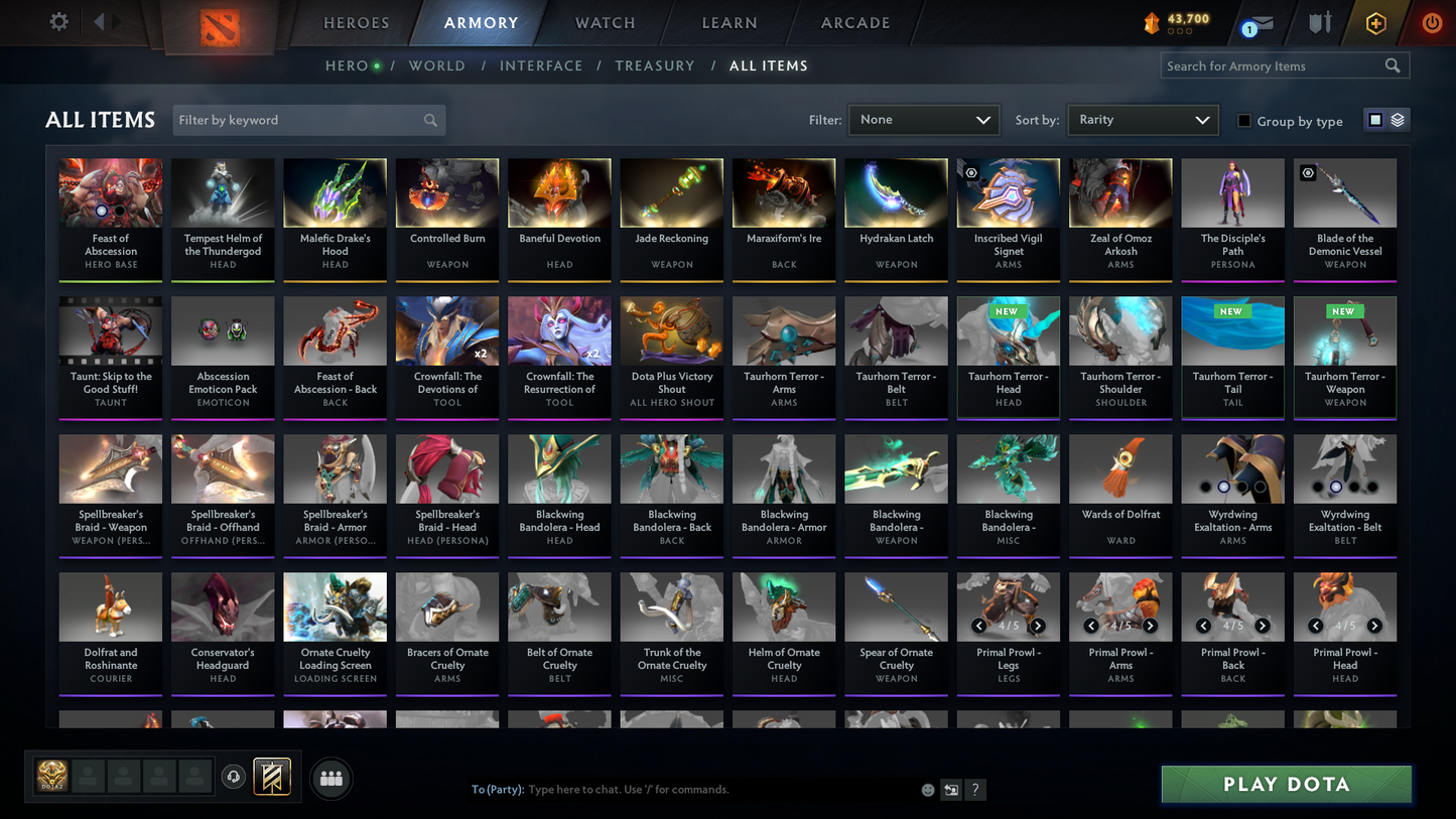 Legend V | MMR: 3609 - Behavior: 3689 (Playable) | 2 Arcanas: Pudge & Zeus | AM Latest Persona | Stacked with Rare Cache Sets & Items | Mainpool | LOW PRICE