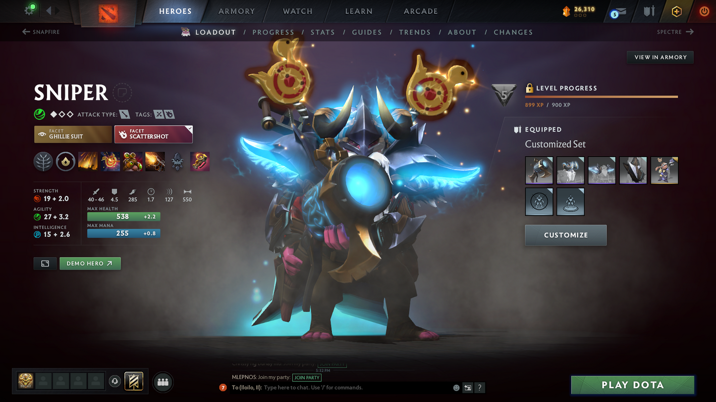 Guardian III | MMR: 1136 - Behavior Score: 12000 | 2 Arcanas: Phantom Assassin & Crystal Maiden | TI7's Reef's Edge Terrain | Many Immortals & Items Inside | Mainpool | Trophy Level: 233 | Full Access