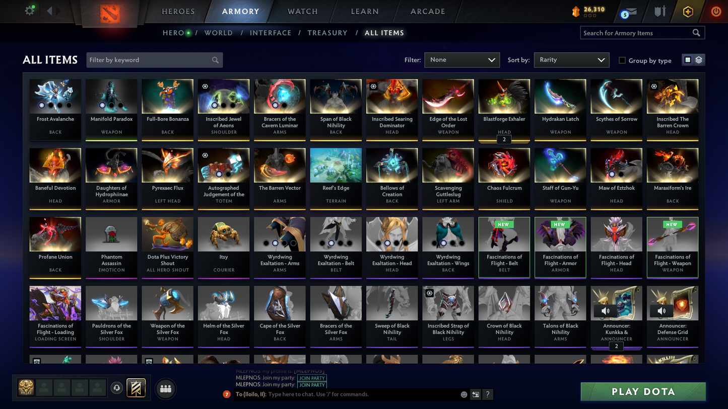 Guardian III | MMR: 1136 - Behavior Score: 12000 | 2 Arcanas: Phantom Assassin & Crystal Maiden | TI7's Reef's Edge Terrain | Many Immortals & Items Inside | Mainpool | Trophy Level: 233 | Full Access