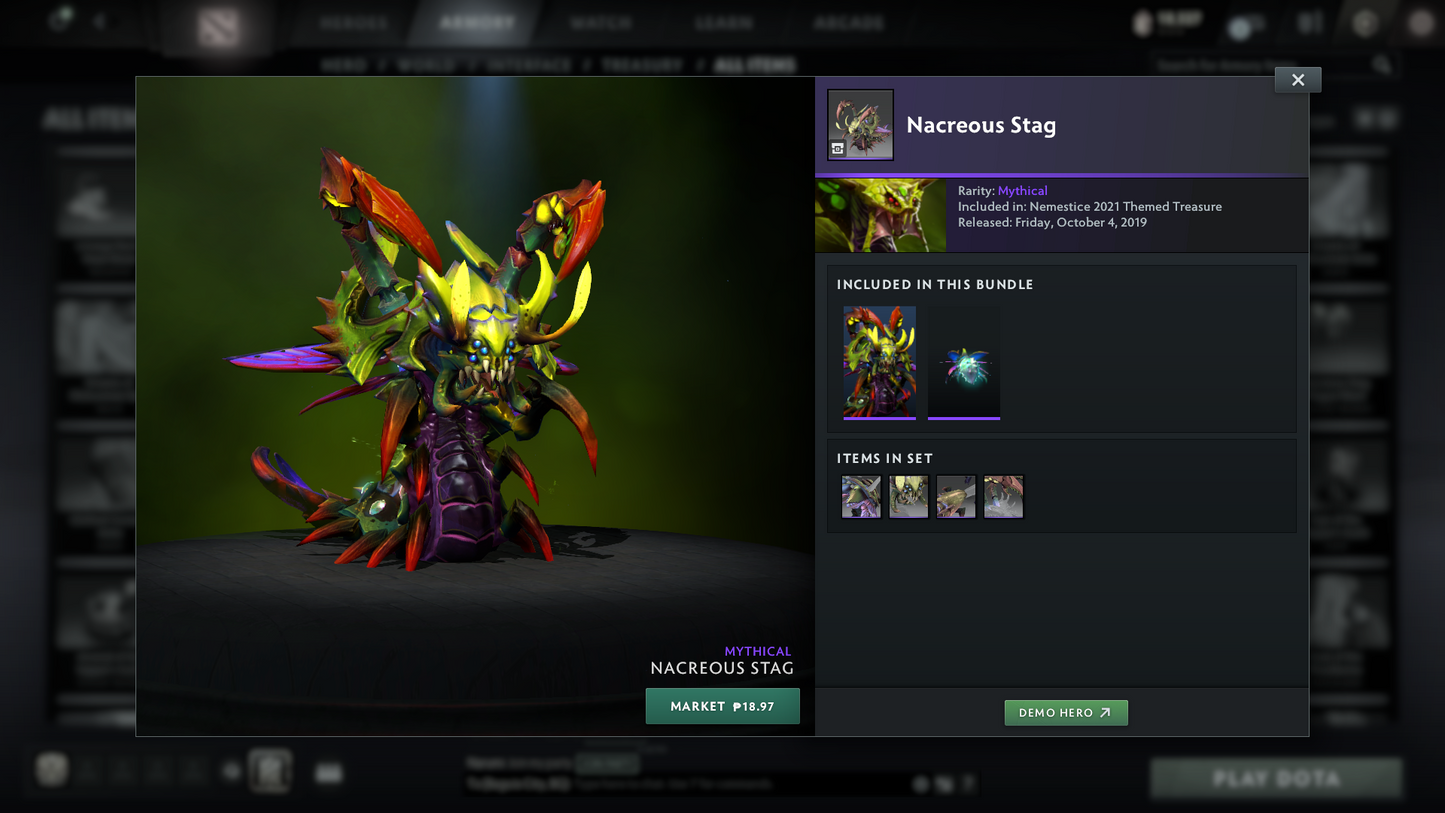 Legend I | MMR: 3130 - Behavior: 10167 | Complete Nemestice Battlepass | Arcanas: Spectre, Pudge, Shadow Fiend, Zeus | Personas: Dark Artistry Invoker, Dragon Knight, Mirana | Many Cache Sets & Items Inside | Trophy Level: 396 | Full Access