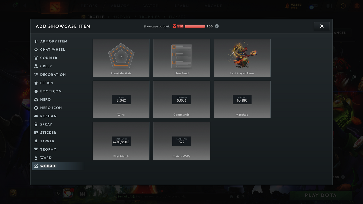 Archon V | MMR: 2921 - Behavior: 12000 | Battlepass: TI6, TI7, TI10, TI11 | 16,722 Hours Played & 10,180 Matches Played | 10 Exclusive Arcanas | 6 Latest Personas | Tons of Collector's Cache and Items | Trophy Level: 613 | Full Access