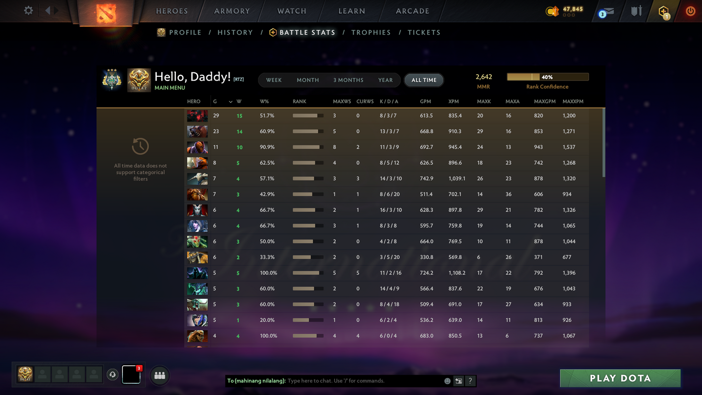 Archon III | MMR: 2642 - Behavior Score: 8865 | Latest Legion Commander Set | Many Items Inside | Fast Queue | Full Access