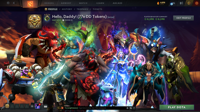 Herald IV | MMR 426 | Behavior 8598 | x77 MMR DD TOKENS | 2 Arcanas: Pudge & Crystal Maiden | Fully Stacked with Exclusive Sets & Immortals | Quick Find Match | Many Items Inside | Full Access