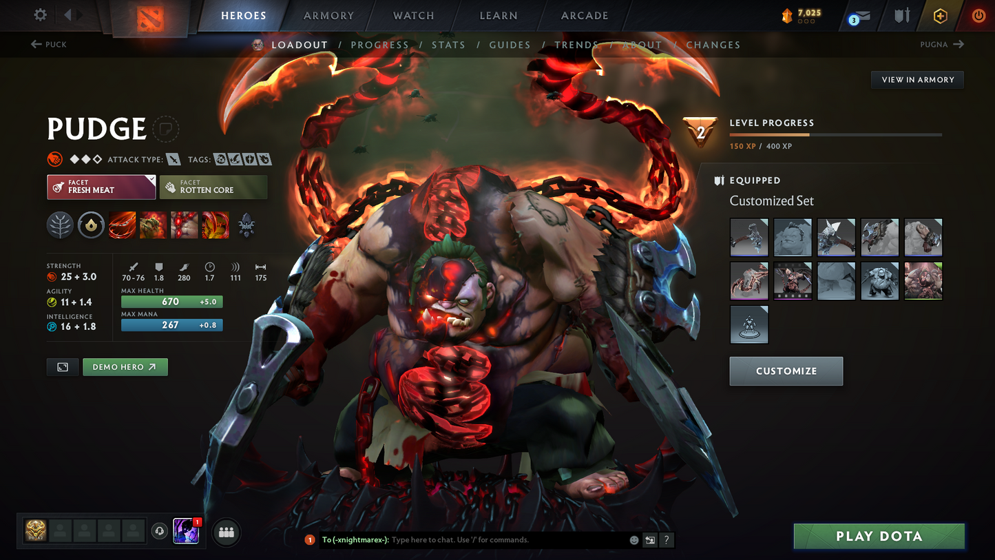 Herald IV | MMR 426 | Behavior 8598 | x77 MMR DD TOKENS | 2 Arcanas: Pudge & Crystal Maiden | Fully Stacked with Exclusive Sets & Immortals | Quick Find Match | Many Items Inside | Full Access