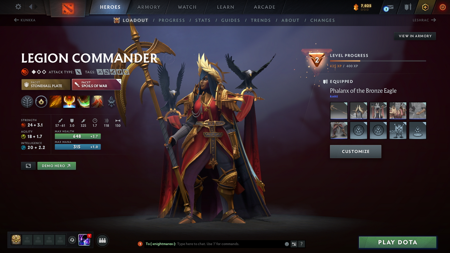 Herald IV | MMR 426 | Behavior 8598 | x77 MMR DD TOKENS | 2 Arcanas: Pudge & Crystal Maiden | Fully Stacked with Exclusive Sets & Immortals | Quick Find Match | Many Items Inside | Full Access