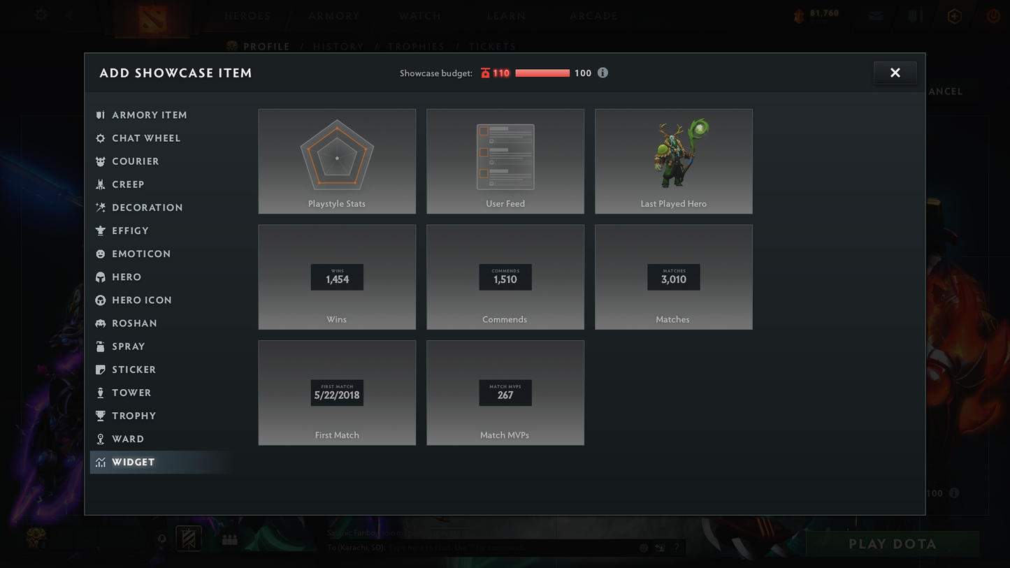 Archon II | MMR: 2476 | Behavior Score: 10535 | 2 Arcanas: Lina, Zeus | 3000 Matches Played | Many Immortals & Sets | Mainpool | Trophy Level: 312 | Full Access