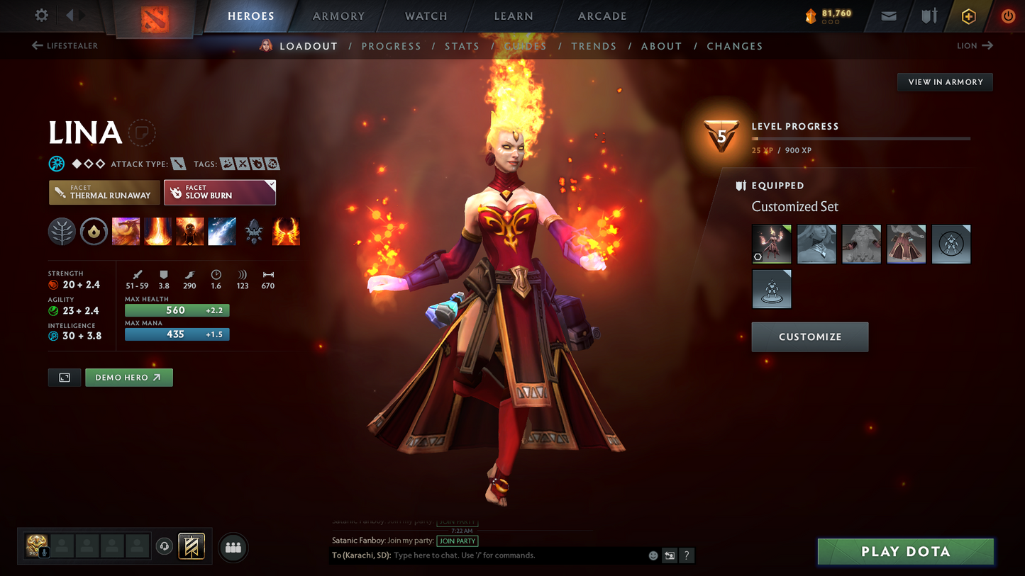 Archon II | MMR: 2476 | Behavior Score: 10535 | 2 Arcanas: Lina, Zeus | 3000 Matches Played | Many Immortals & Sets | Mainpool | Trophy Level: 312 | Full Access