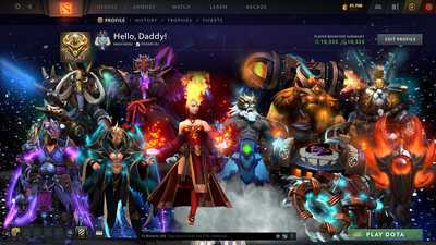 Archon II | MMR: 2476 | Behavior Score: 10535 | 2 Arcanas: Lina, Zeus | 3000 Matches Played | Many Immortals & Sets | Mainpool | Trophy Level: 312 | Full Access