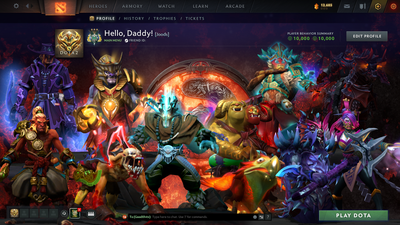 Archon II | MMR: 2476 | Behavior Score: 10535 | 2 Arcanas: Juggernaut & Ogre Magi | 2000+ Matches Played | Many Immortals & Sets | Mainpool | Trophy Level: 281 | Full Access