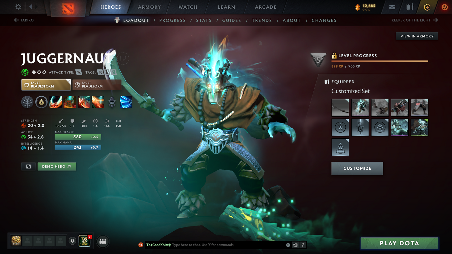 Archon II | MMR: 2476 | Behavior Score: 10535 | 2 Arcanas: Juggernaut & Ogre Magi | 2000+ Matches Played | Many Immortals & Sets | Mainpool | Trophy Level: 281 | Full Access
