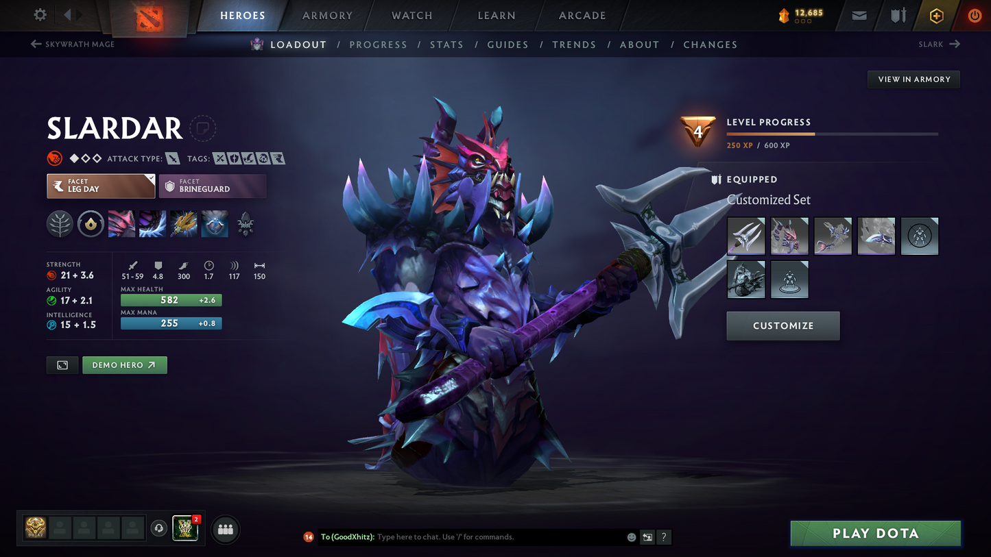 Archon II | MMR: 2476 | Behavior Score: 10535 | 2 Arcanas: Juggernaut & Ogre Magi | 2000+ Matches Played | Many Immortals & Sets | Mainpool | Trophy Level: 281 | Full Access