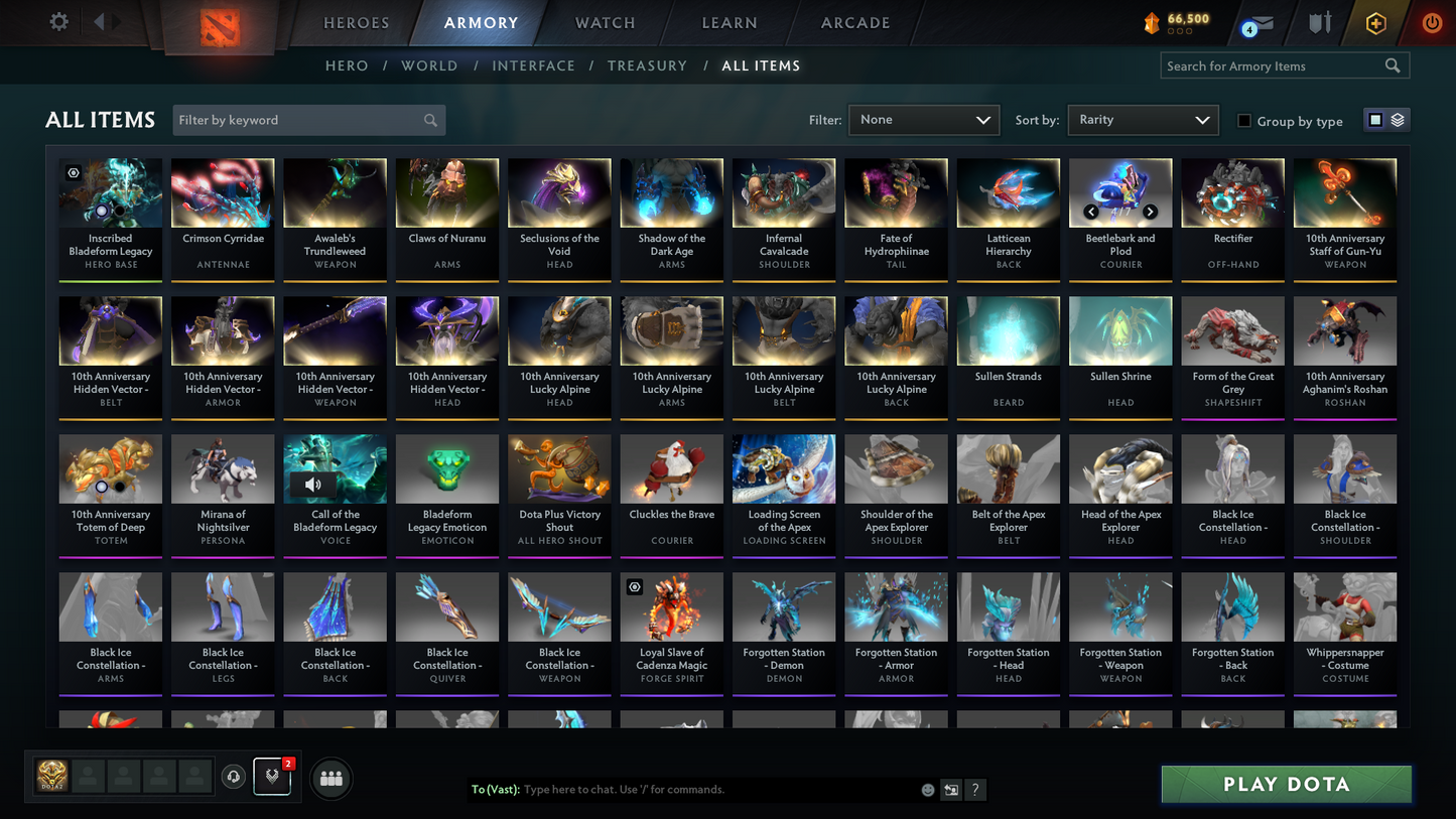 Divine I | MMR 4670 | Behavior 12000 | Juggernaut Arcana | Mirana Persona | Fully Stacked with Immortals and Cache Sets | 1800+ Hours Played | Mainpool