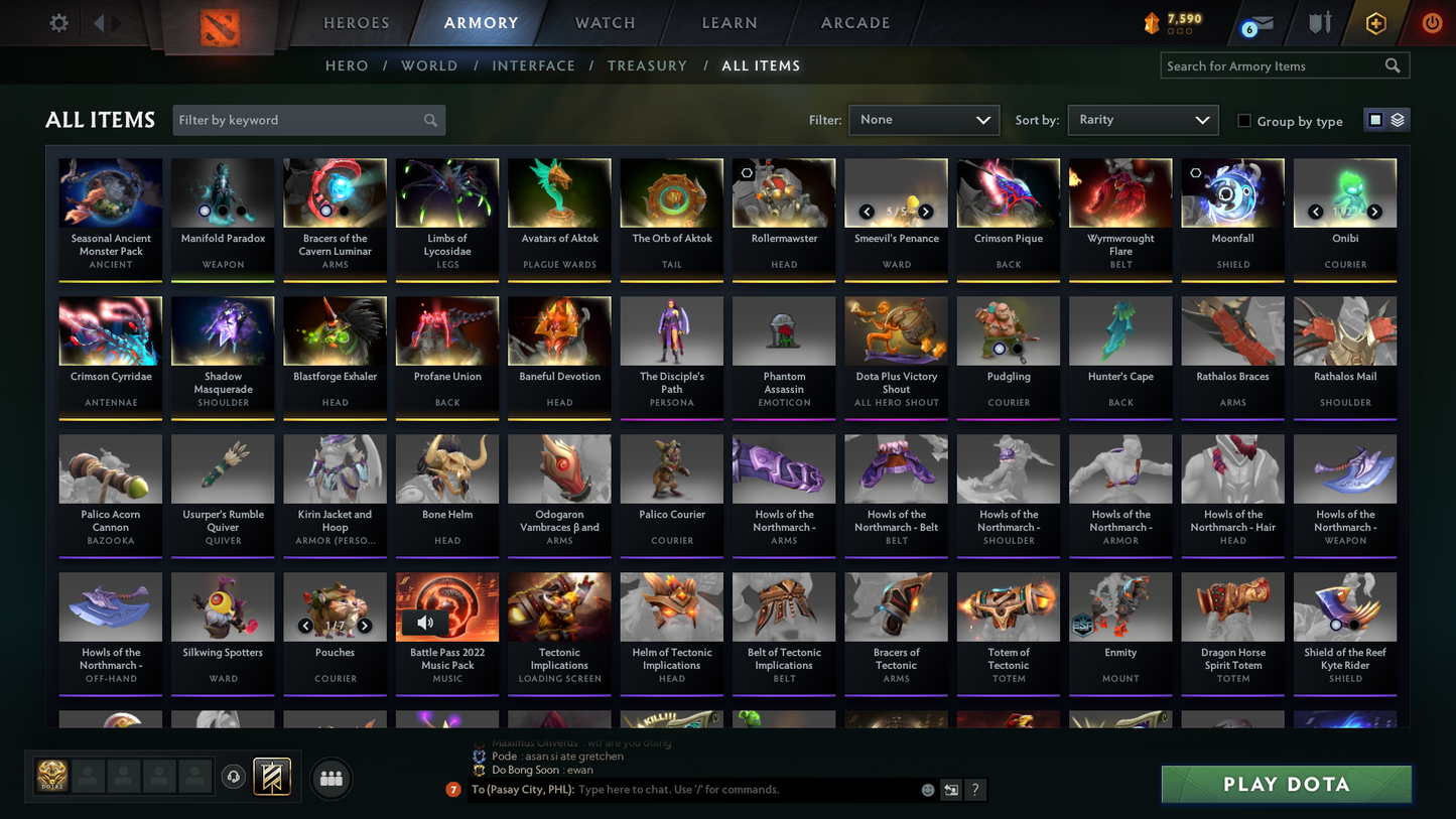 Crusader V | MMR: 2235 - Behavior Score: 8947 | Phantom Assassin Arcana | AM Persona | Many Immortals Inside | Mainpool | Trophy Level: 103 | Full Access