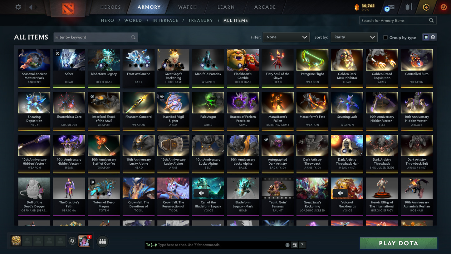 Guardian V | MMR: 1339 - Behavior: 12000 | Complete Nemestice Battlepass | Spectre Arcana | Dark Artistry Invoker & Dragon Knight Persona | 7 Arcanas & 4 Personas | 6,700+ Hours Played | Many Cache Sets & Items Inside | Full Access