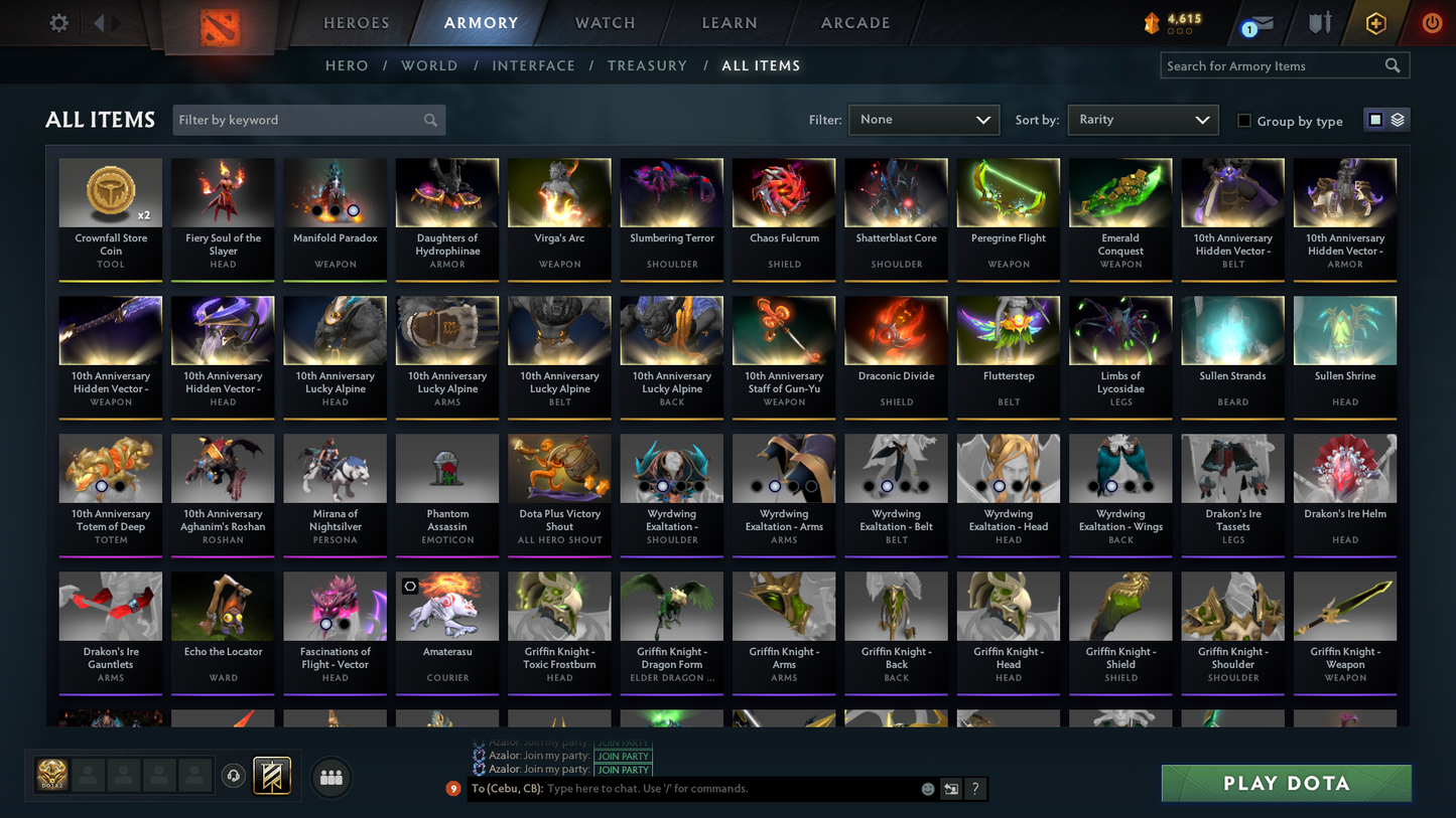 Archon IV | MMR: 2739 - Behavior Score: 10841 | 2 Arcanas: Phantom Assassin (Style 3) & Lina | Mirana Personas | 4562 Hours Played | Complete 10th Anniversary Items | Many Immortals & Items Inside | Mainpool | Trophy Level: 401 | Full Access