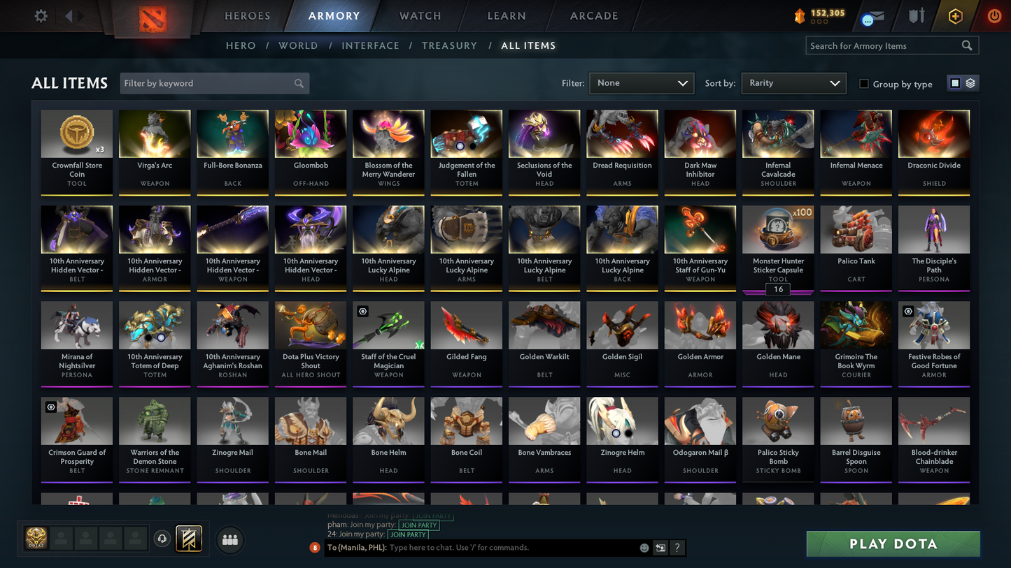 Divine V | MMR: 5396 | Behavior: 11602 | Expensive Cache Sets | AM & Mirana Personas | Complete 10th Anniversary Items | 2100+ Matches | Mainpool | Fast Queue