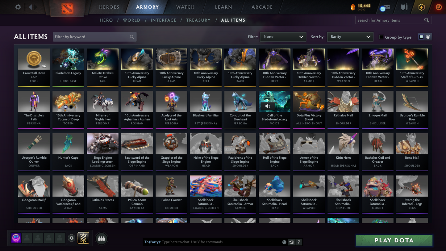 Legend I | MMR: 3148 | Behavior: 11252 | Jugg Arcana | 4 Personas: Invoker, CM, AM & Mirana | High Value Cache Sets | Mainpool | High Trophy Level | 3,412 Hours Played