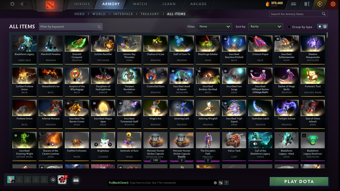 Immortal | MMR: 5988 - Behavior: 10241 | Arcanas: Juggernaut & Phantom Assassin | AM Persona | Super Rare Cache Sets & Items| Golden Immortals | 5,000+ Hours | Mainpool | Complete Access