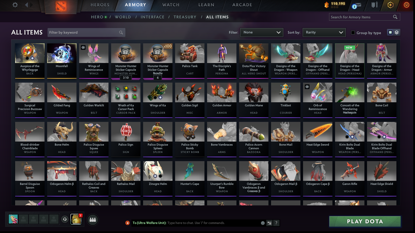 Ancient IV | MMR: 4200 | Behavior: 10761 | Anti Mage's Designs of the Dragon Persona | Many Items & Sets | Mainpool | High Trophy Level | 1000+ Hours | Full Access