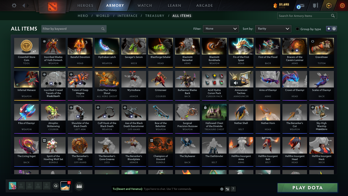 Archon III | MMR: 2562 - Behavior Score: 11225 | Legion Arcana | Many Expensive Immortals | Quartero's Curios Sets | Calibrated | Loaded with Items | Fast Queue | Full Access
