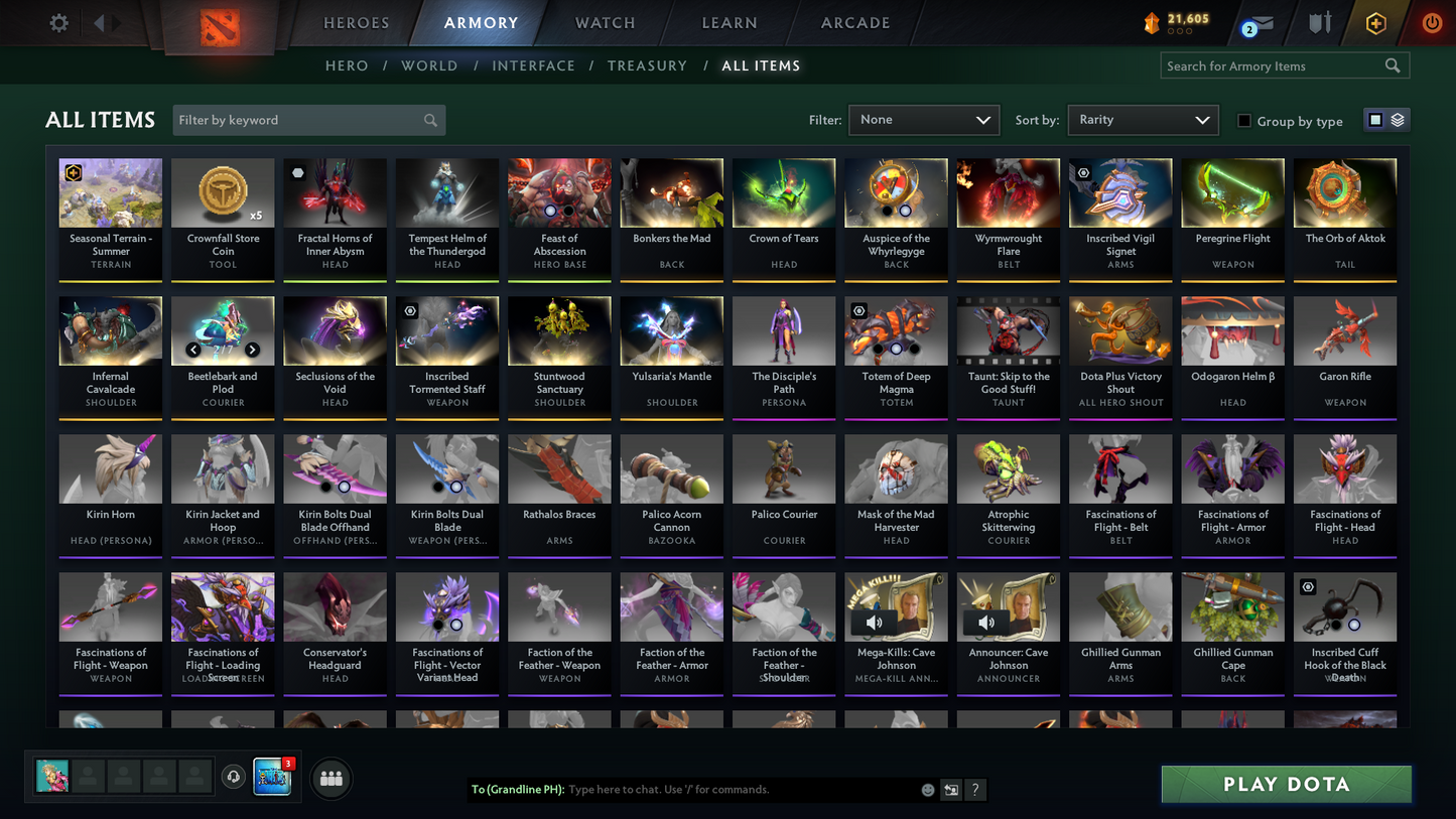 Archon V | MMR: 2985 | Behavior: 10690 | 3 Arcanas: Terrorblade, Pudge & Zeus | Anti Mage Persona | Many Rare Sets & Immortals | Mainpool | High Trophy Level | Fast Queue