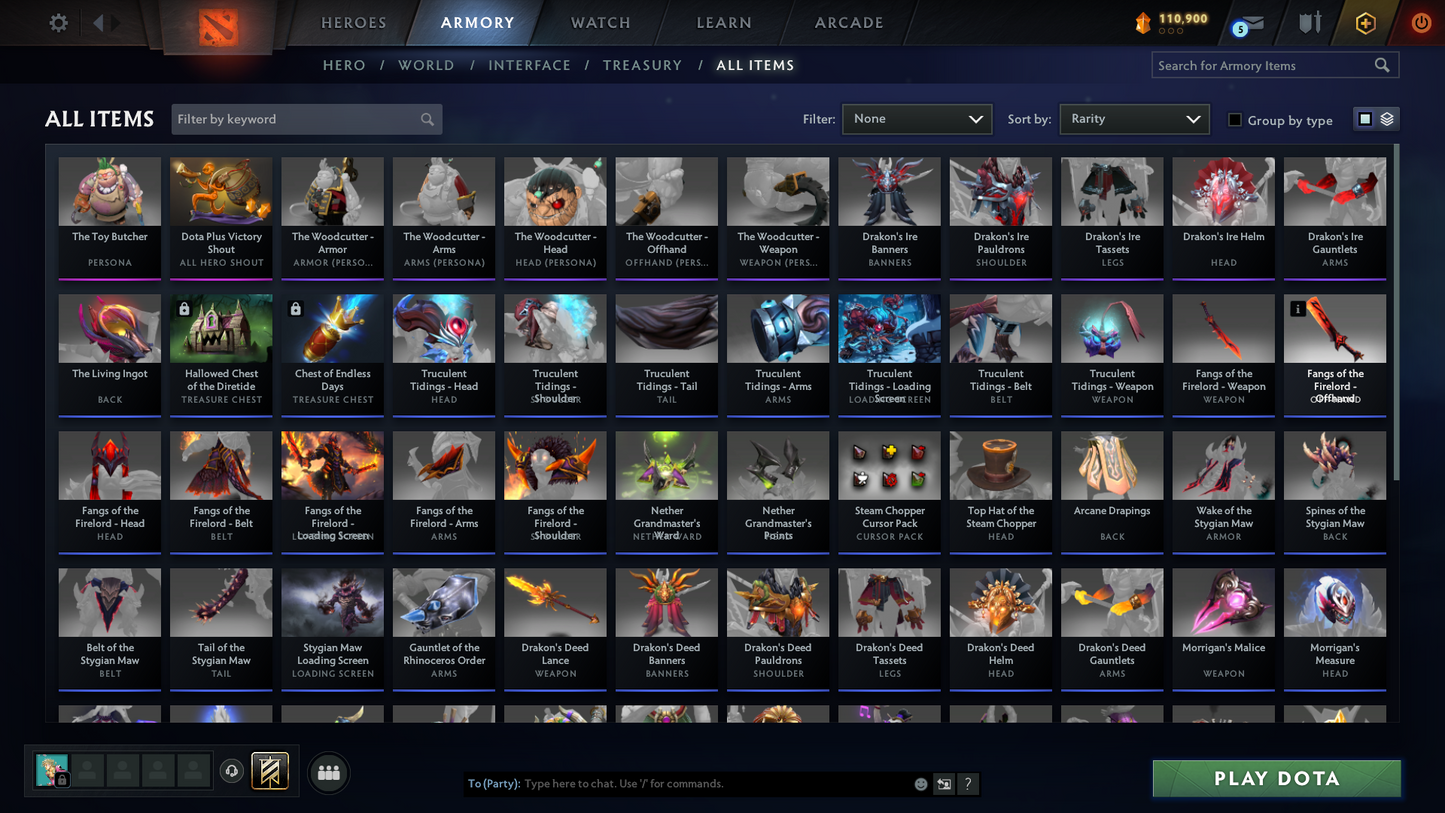Ancient III | MMR: 4203 | Behavior: 10821 | Latest Pudge Persona | 550+ Matches | 110,000+ Dota Plus Shards | Decent Sets | Fast Queue | Complete Access