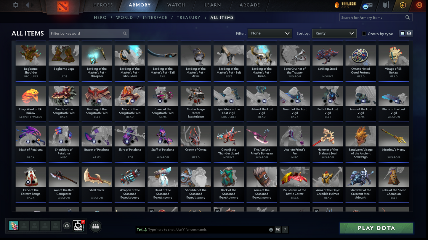 Immortal | MMR: 6523 | Battlepass: TI11 | 4 Arcanas: Void, Razor, Rubick & Techies | 5 Personas: PA, CM, Mirana, AM & Invoker | Primal Prestige | Cavern Crawl Sets | Tons of Cache Sets & Items | Stacked Account | 3000+ Hours Played