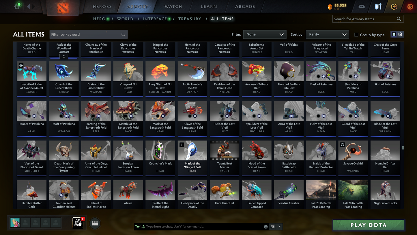 TI9, TI10, TI11 - Collector's Acc - 9 Arcanas: WK, QOP, WR, Void, ES, Razor, Rubick, Lina & SF | Ultra Rare Cache Sets & Items | 6 Personas | Axe, Tiny & Primal Prestige | 2 Exclusive Terrains | Arcanas Style Unlocked | 2015 Account | Complete Access