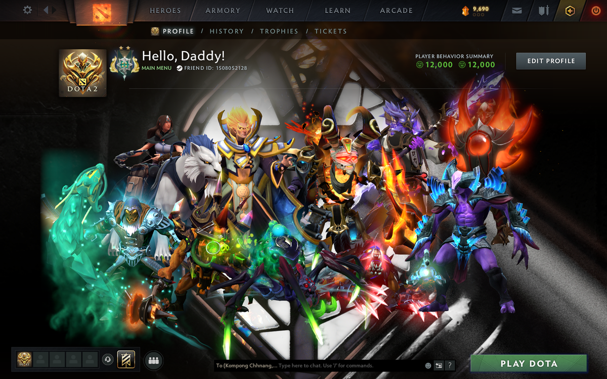 Archon II | MMR: 2712 - Behavior: 12000 | Juggernaut Arcana | Mirana Persona | Complete 10th Anniversary Sets | Many Expensive Immortals & Sets Inside | Full Access | Mainpool | Trophy Level: 218