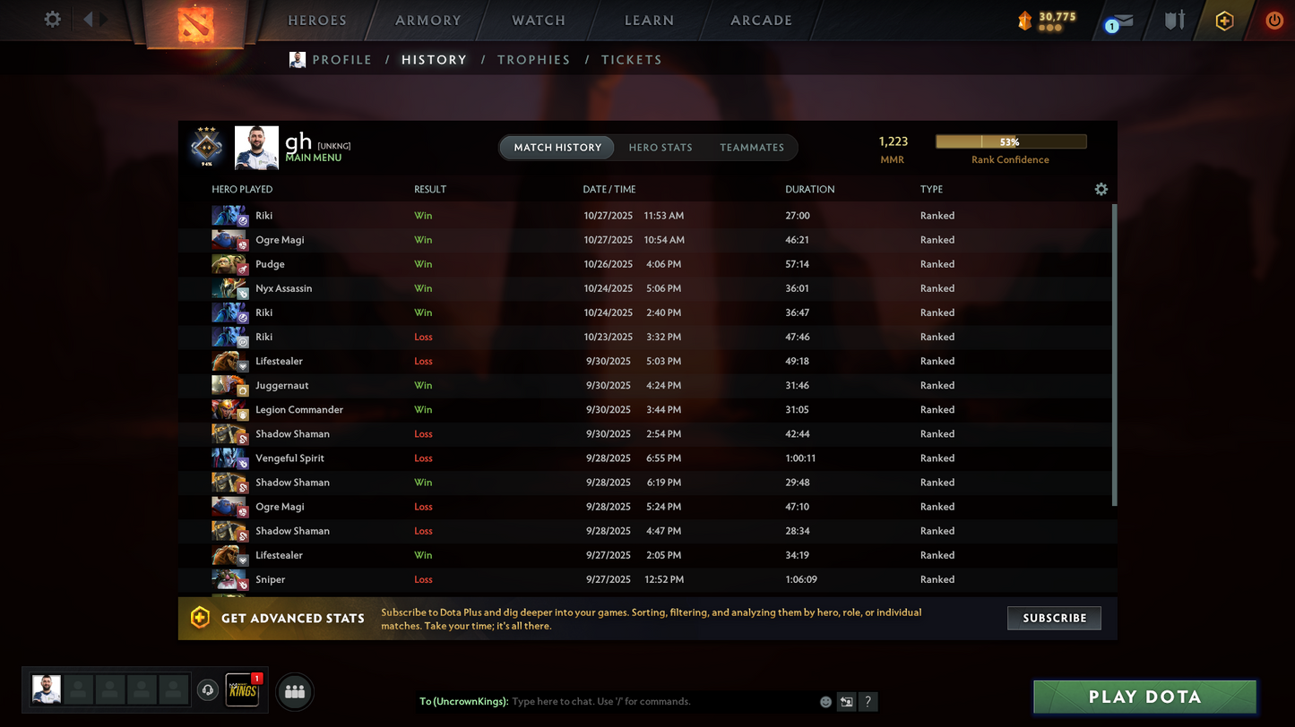 Guardian III | MMR: 1223 | 11161 Behavior Score | TB Arcana | Mainpool Account | Quick FInd Match | Perfect Account