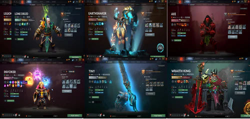BATTLEPASS: TI6, TI7, TI8, TI9, TI10, NEMESTICE - SEE DESCRIPTION! - IO, ES, WK, QOP, WR, SPECTRE ARCANA + LC WINGS, GREEN IMMOS
