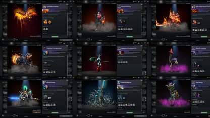 Immortal | MMR: 6379 - Behavior: 12000 | Battlepass: TI8, TI9 | Earthshaker Arcana | Lion's Green Immortal | Axe & Tiny Prestige | All 5 Personas: PA, Invoker, AM, CM, Pudge | 2 Exclusive Terrains | Tons of Collector's Cache and Items