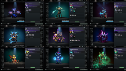 BATTLEPASS: TI8, TI9, TI10, TI11, NEMESTICE - SPECIAL COLLECTOR'S ACCOUNT - 12 ARCANAS: SPEC, ES, WK, QOP, WR, VOID, RAZOR, PA, JUGG, RUBICK, ZEUS & LINA + LION'S GREEN HAND, DARK ARTISTRY & TINY PRESTIGE | TONS OF CACHE SETS | ALL PERSONAS | TERRAINS