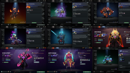 Battlepass: Aghanims, TI9 | Drow Ranger, Earthshaker, Jugg & CM Arcana | 4 Personas: Invoker, CM, AM & Mirana | Axe, Tiny & Hoodwink Prestige | Tons of Cache Sets & Items | Fully Stacked Account | 7700+ Hours Played | Complete Access
