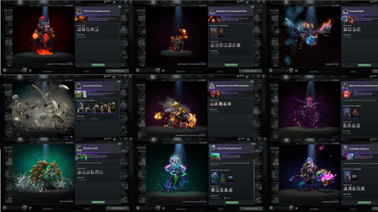 BATTLEPASS: TI8, TI9, TI10, TI11, NEMESTICE - SPECIAL COLLECTOR'S ACCOUNT - 12 ARCANAS: SPEC, ES, WK, QOP, WR, VOID, RAZOR, PA, JUGG, RUBICK, ZEUS & LINA + LION'S GREEN HAND, DARK ARTISTRY & TINY PRESTIGE | TONS OF CACHE SETS | ALL PERSONAS | TERRAINS