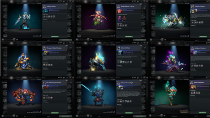 BATTLEPASS: TI8, TI9, TI10, TI11, NEMESTICE - SPECIAL COLLECTOR'S ACCOUNT - 12 ARCANAS: SPEC, ES, WK, QOP, WR, VOID, RAZOR, PA, JUGG, RUBICK, ZEUS & LINA + LION'S GREEN HAND, DARK ARTISTRY & TINY PRESTIGE | TONS OF CACHE SETS | ALL PERSONAS | TERRAINS