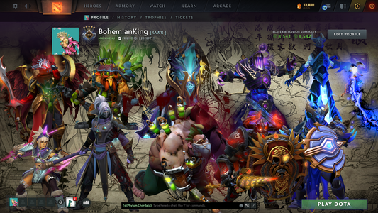 Guardian V | Behavior Score: 8542 | Legion Commander Arcana | 2700 Hours+ | Antimage, Crysal, Phantom Persona | Caches Inside | Immortals | Mainpool | Fast Que | Full Access