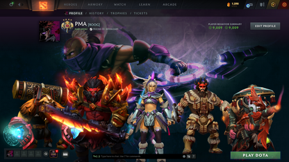 Legend IV | Behavior Score: 9009 | Antimage Persona | Decent Sets Inside | Fast Que | Trophy Level 26 | Perfect for Smurf | Full Access
