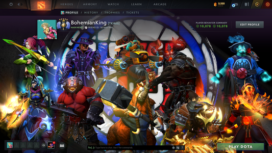 Divine V | Behavior Score: 10078 | Immortals Inside | Mainpool Account | Many Announcers | Hero Effigies | Items Inside | Fast Q