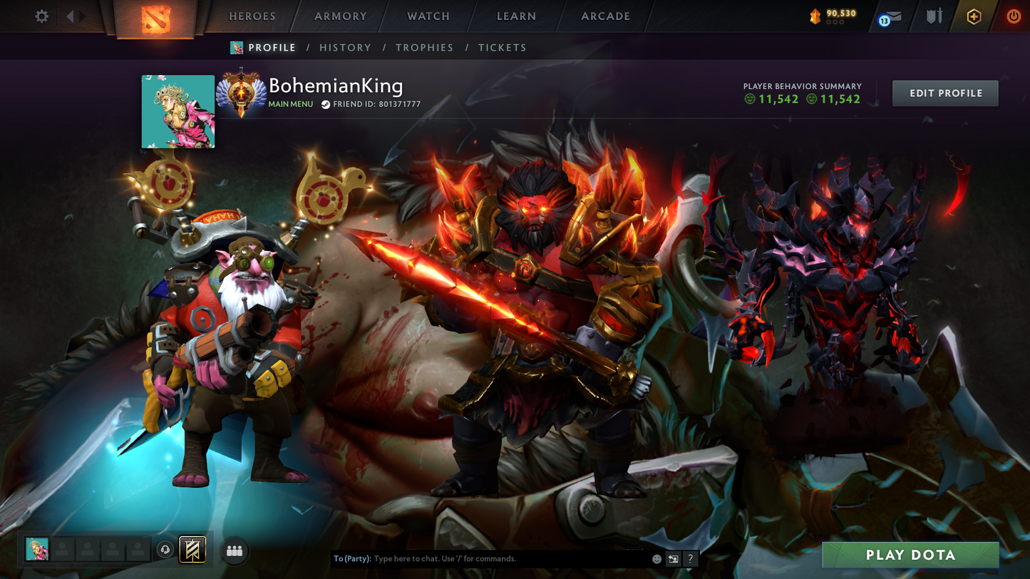 Immortal | 6110 MMR | 11542 Behavior Score | Sniper Immortal | Some Sets Inside | Normal Que | 28 Trophy Level | Full Access