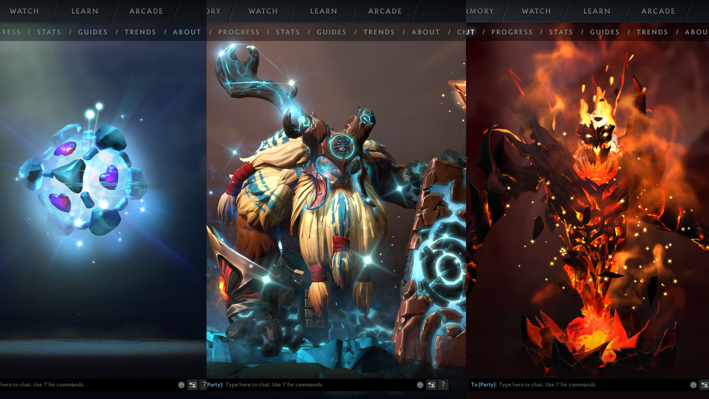 Archon I | MMR: 2322 - Behavior: 9550 | Battlepass: TI7, TI8, TI9 | Arcanas: Earthshaker, IO, Shadow Fiend | TI8 Green Immortals including Rare Lion's Hand | 3 Exclusive Terrains | Tons of Collector's Cache and Items