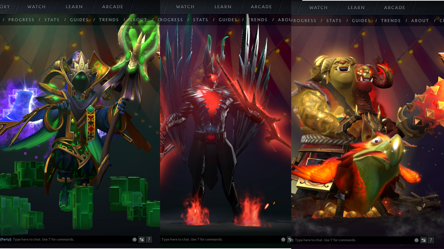TI7, TI8, Nemestice - Prestige Acc - 5 Arcanas: Spectre, Terrorblade, CM, Rubick & Ogre | Lion's Green Hand & Kunkka Shark Immortal | DK Persona & Dark Artistry Kid | Many Cache Sets & Items | 4 Personas | Rare Terrains | Complete Access