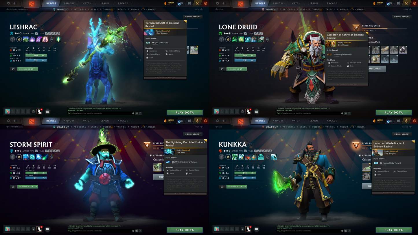 BATTLEPASS: TI8, TI9 | Earthshaker Arcana | Complete Green Immortals | Lion's Green Hand | Axe & Tiny Prestige | Invoker Persona | 2 Rare Terrains | High Value Cache Sets | Complete Access